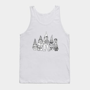 Gang of Gnomes Black and White Tank Top